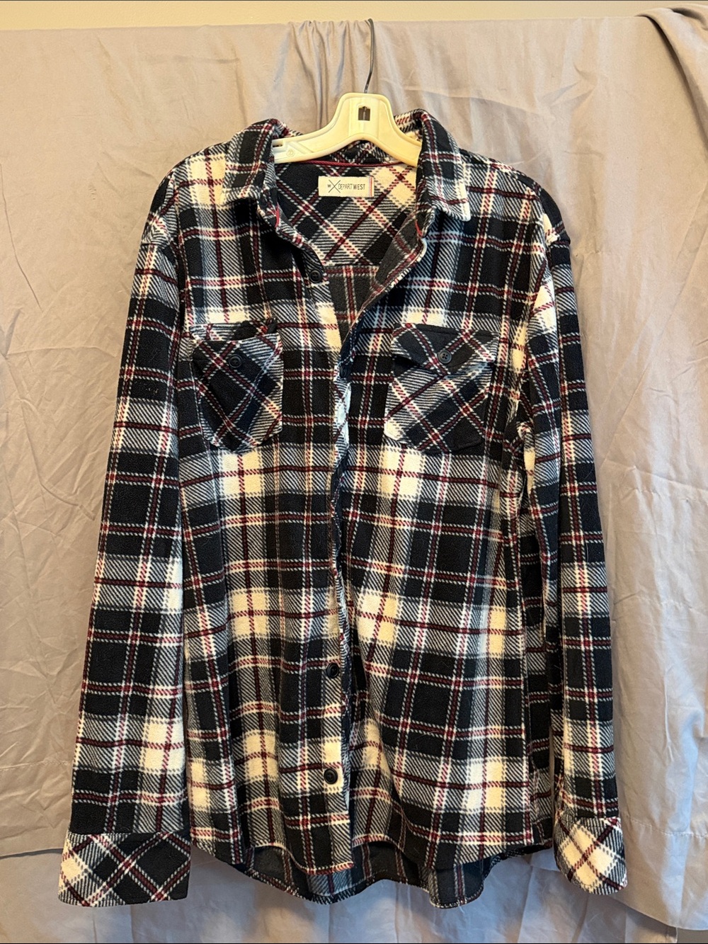 Men's Plaid Button-Down Shirt in Black & White by Xhilaration